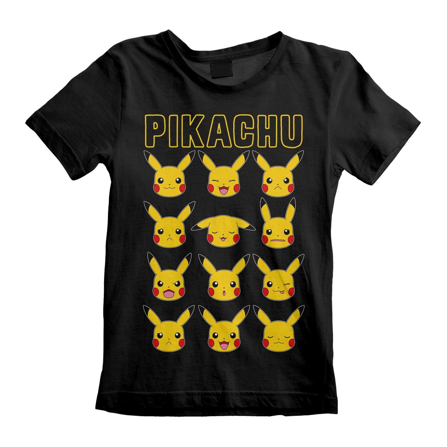 Nintendo - T-shirt Enfant Blanc Pokémon Têtes de Pikachu - 3-4 ans - flash vidéo