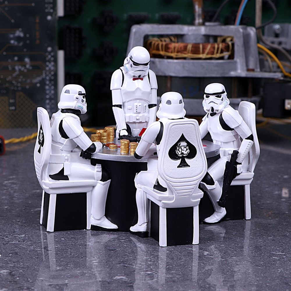Star Wars - Diorama Stormtrooper "Poker Face" 18.3cm - flash vidéo