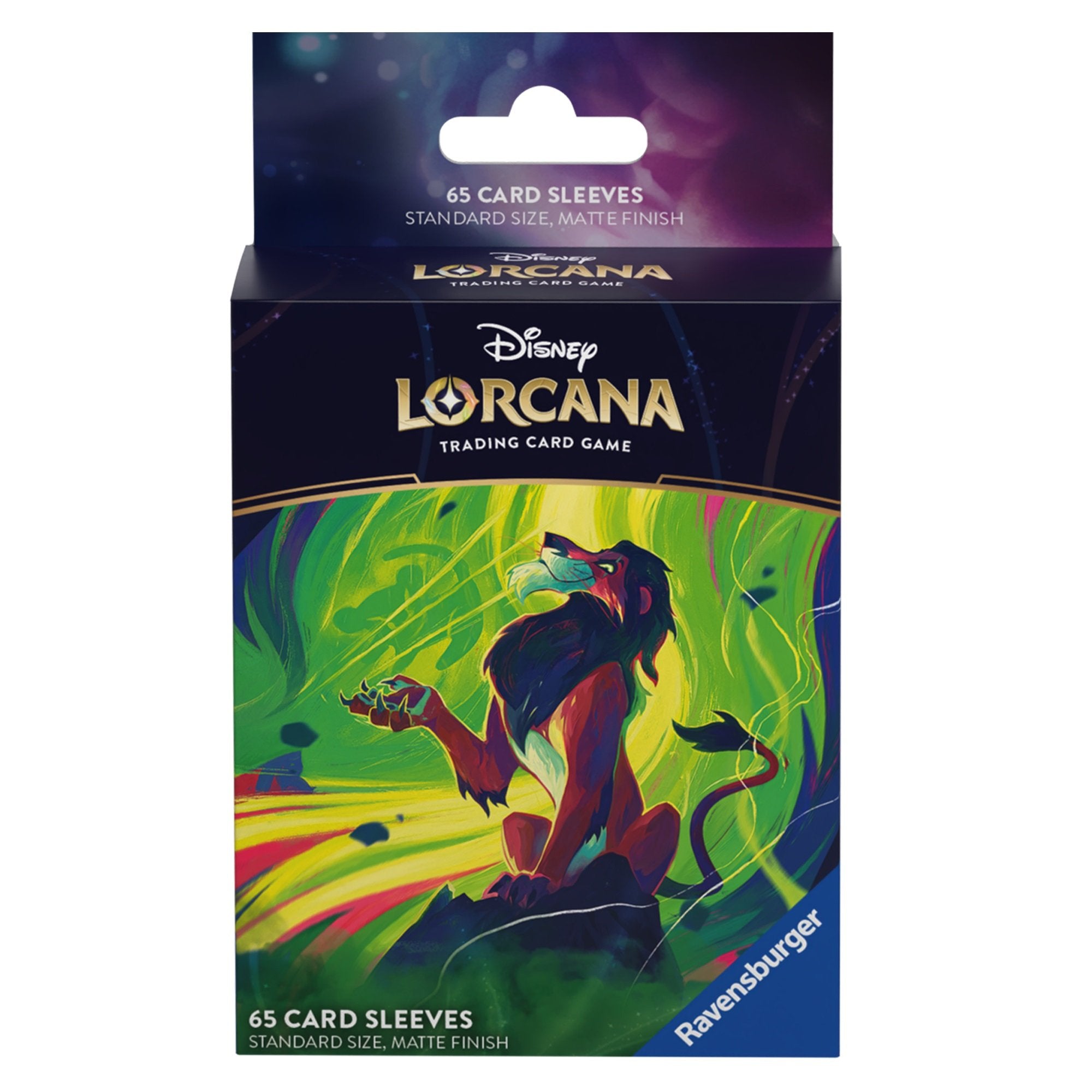 Disney Lorcana JCC : La Mer Azurite - Pack de 65 Protèges-cartes Scar - flash vidéo