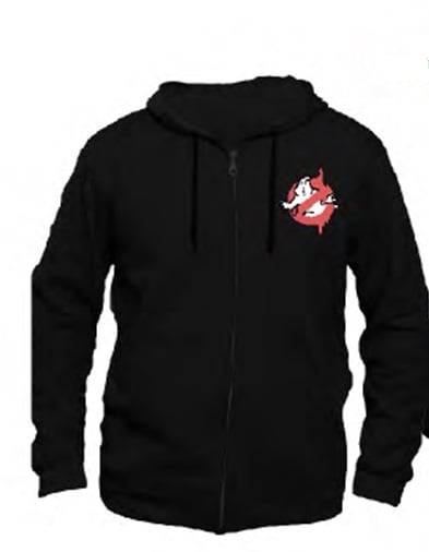 Ghostbusters - Black Men's Sweat Zippe Hoodie -M - flash vidéo
