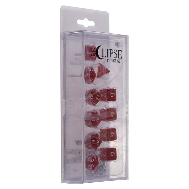 Ultra Pro - Eclipse 11 - Set de dés en acrylique : Rouge pomme - flash vidéo