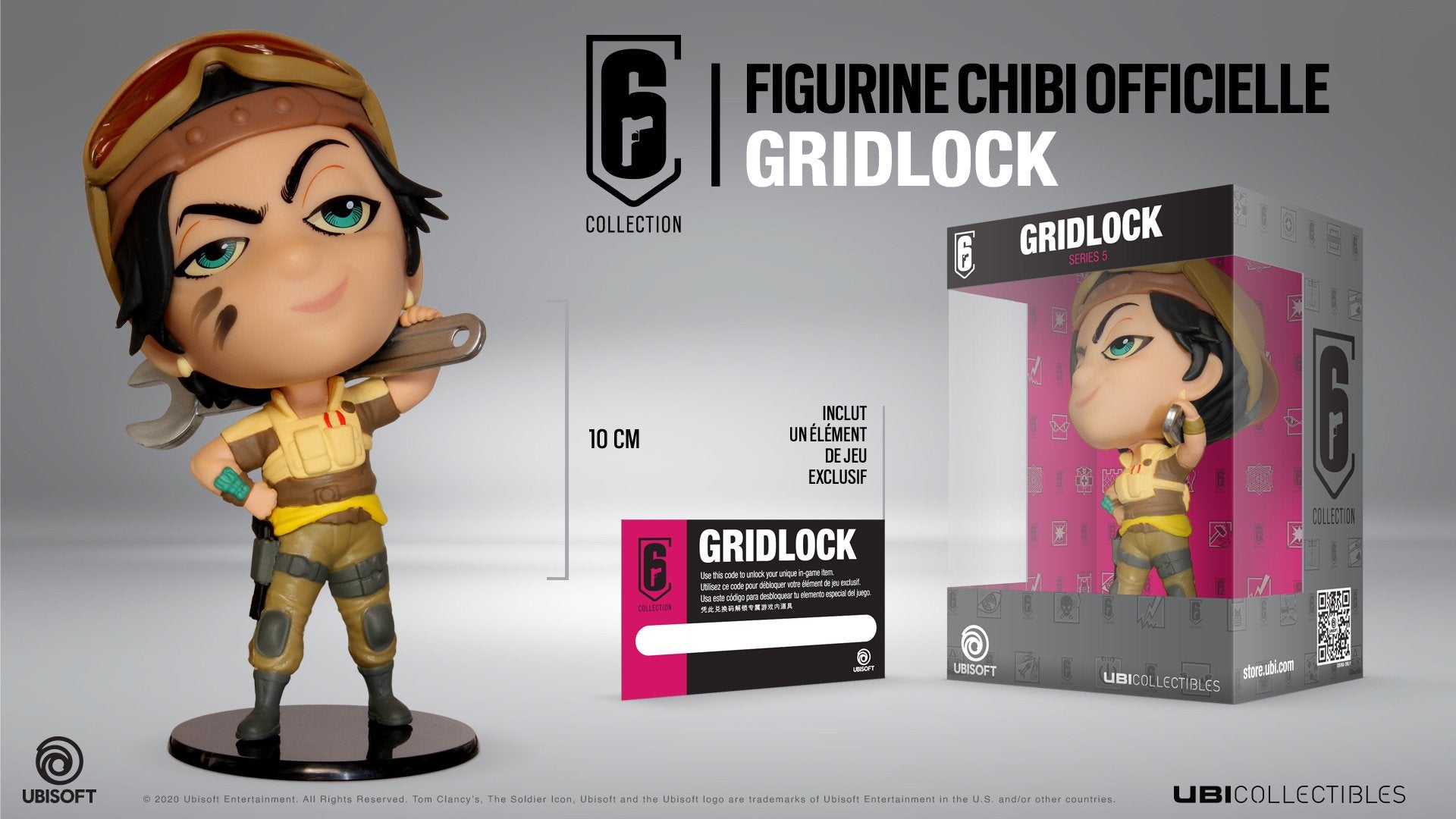 Ubicollectibles Six Collection Merch Series 5 Gridlock Chibi Figurine - flash vidéo