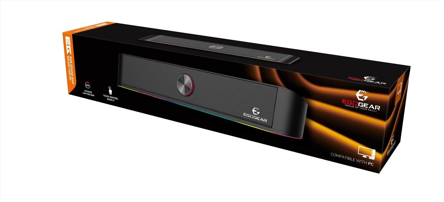 EgoGear - Barre de son de bureau RGB SAU50 - flash vidéo