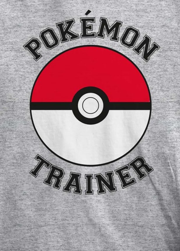 Nintendo - T-shirt Enfant Gris chiné Pokémon Entraîneur - 9-11 ans - flash vidéo
