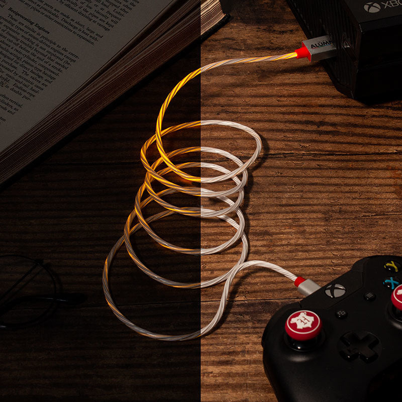 Harry Potter - Câble micro-USB LED officiel et reposes-pouce pour PS4, Xbox One et mobile - flash vidéo