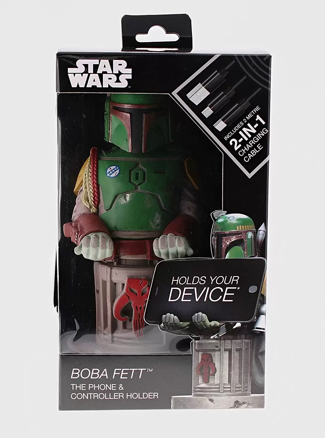 Cable Guys - Star Wars - Boba Fett Support Chargeur pour Téléphone et Manette - flash vidéo