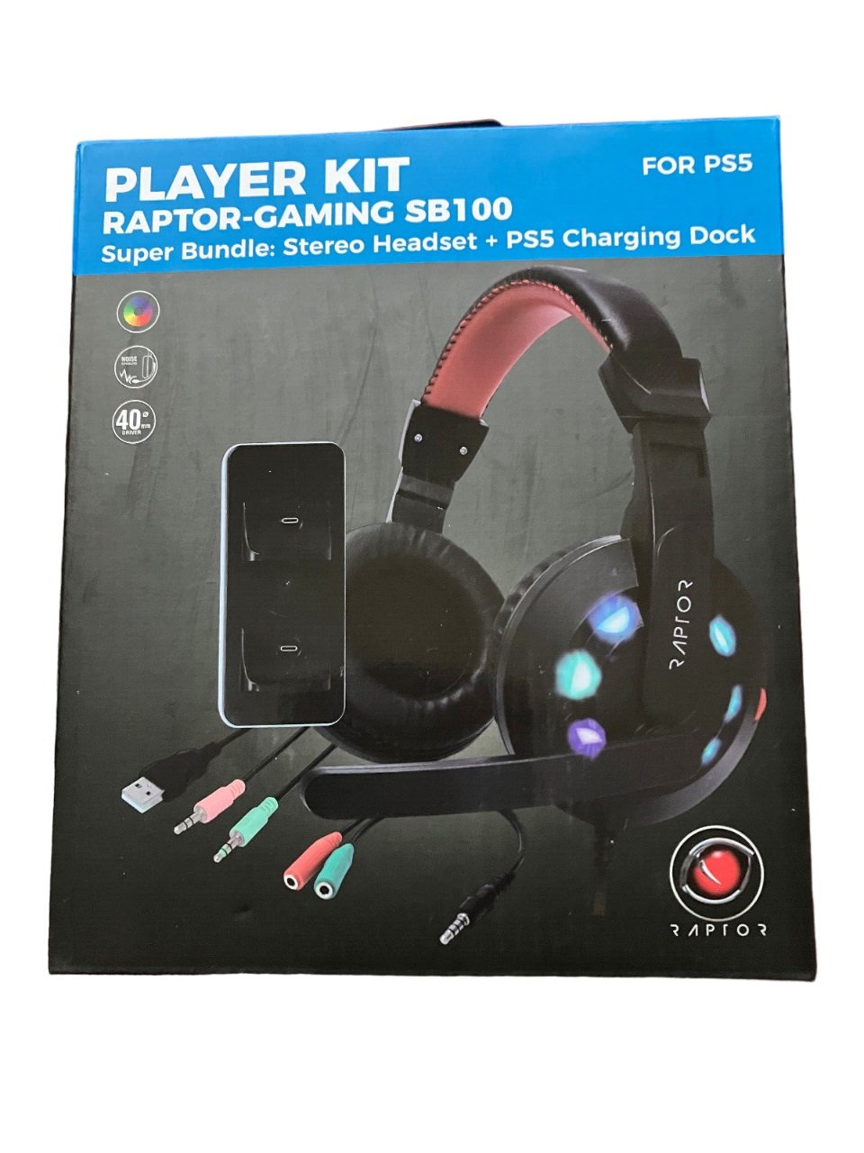 Raptor Gaming - Casque de jeu filaire SB-100 Super-Bundle - flash vidéo