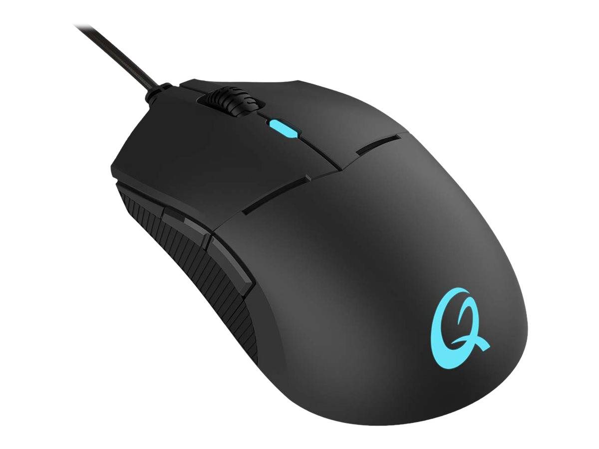 QPAD - DX-700 - Souris de jeu optique filaire noire - 16.000 DPI - flash vidéo