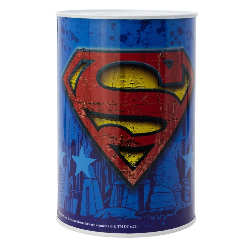 DC Comics - Superman - Tirelire en métal "Superman Logo" - flash vidéo