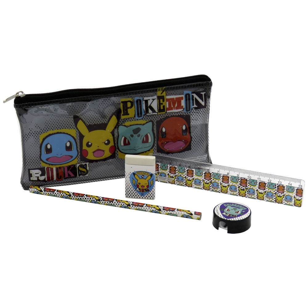 Pokémon - Ensemble de papeterie de 4 pièces Pokémon de départ - flash vidéo