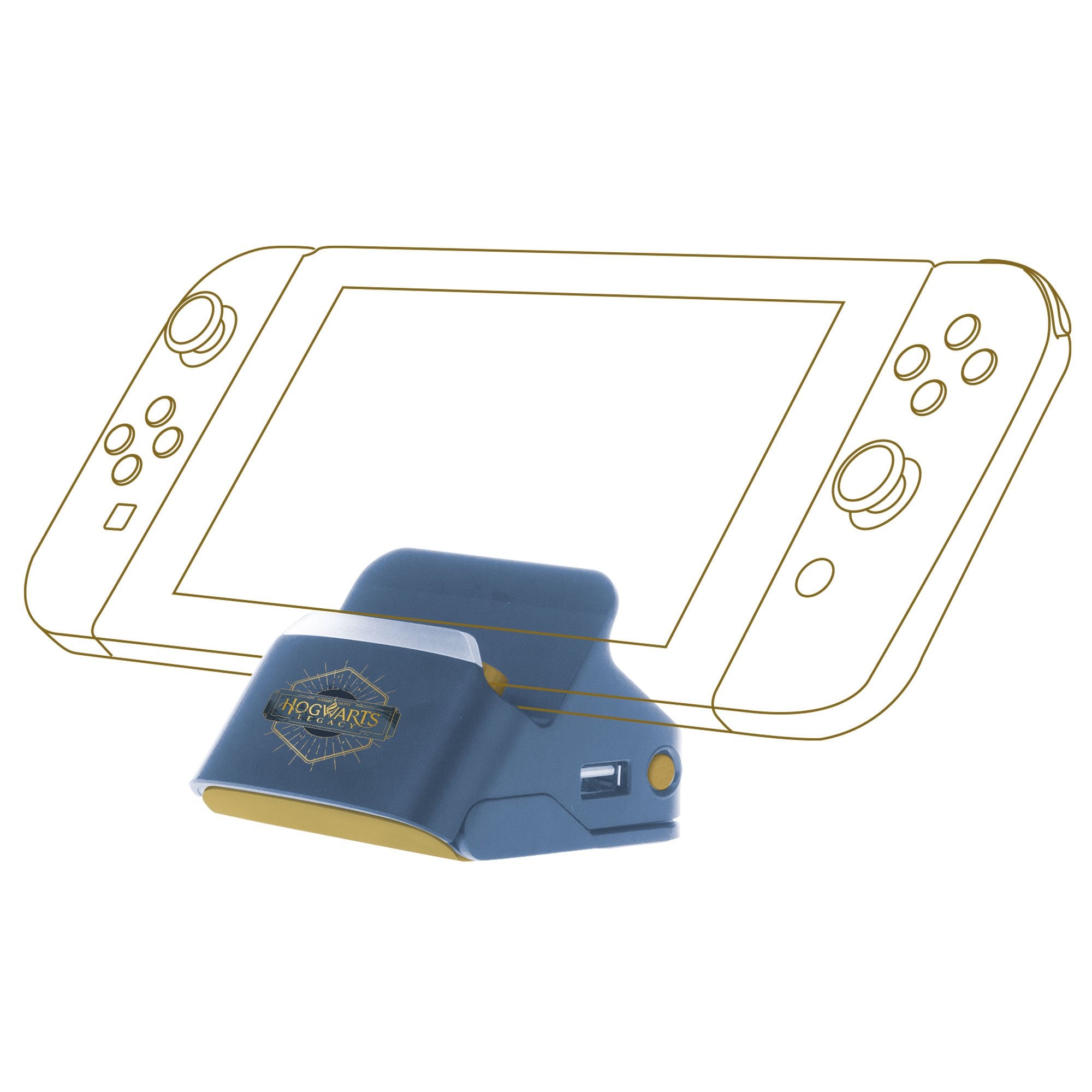 Hogwarts Legacy - Dock et Stand 2 en 1 - Support Recharge + Connexion TV pour Nintendo Switch - flash vidéo