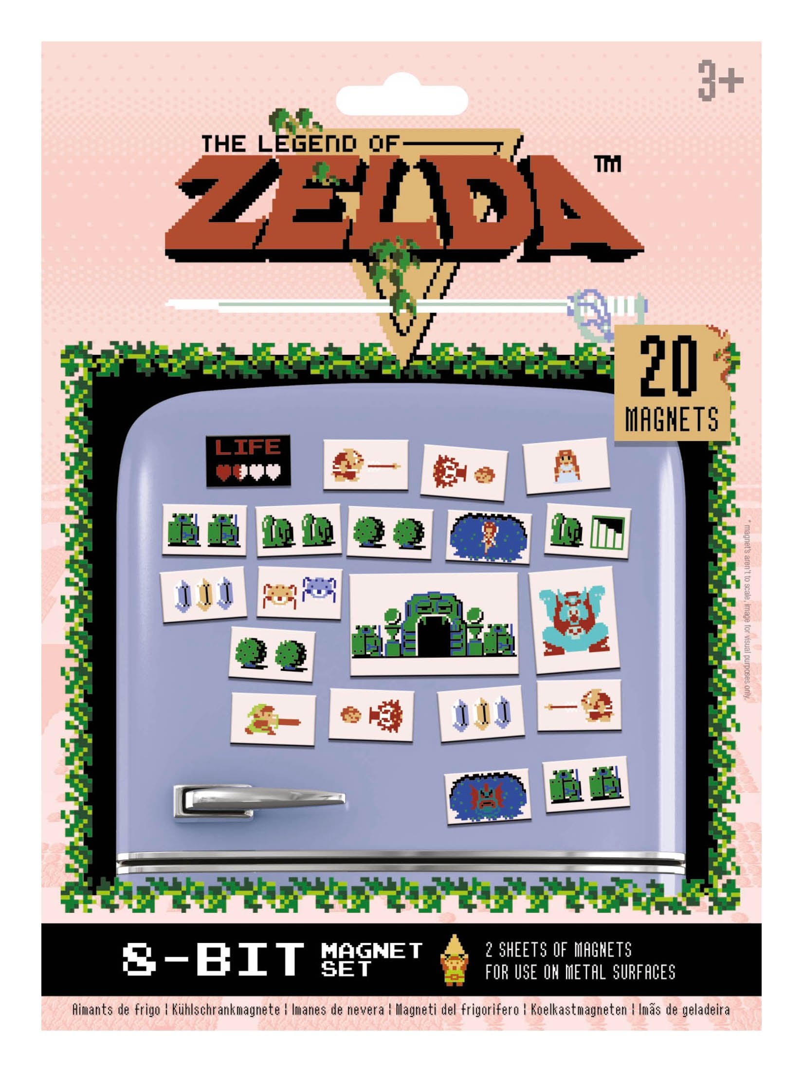 The Legend of Zelda - Pack d'Aimant Retro - flash vidéo