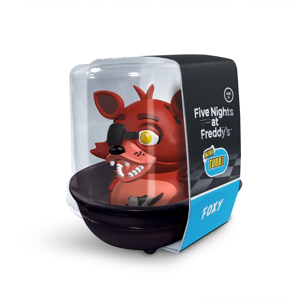 Numskull - Mini TUBBZ Canard de bain - Five Nights at Freddy's - Foxy (Édition baignoire) - 8cm - flash vidéo