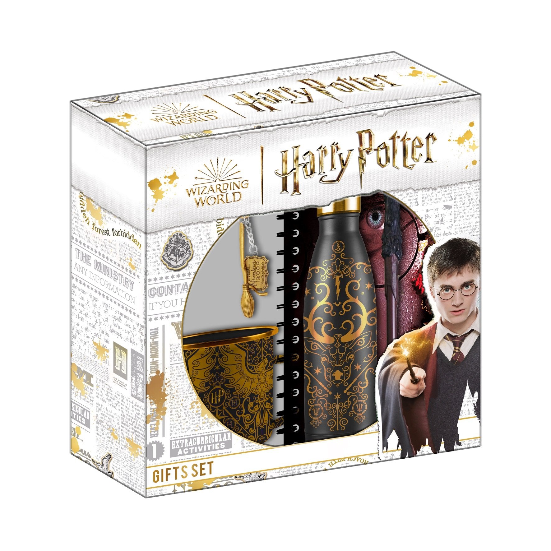 Harry Potter - Coffret cadeau (Bouteille + Mug + Carnet + Stylo-bille + Porte-clef) - flash vidéo