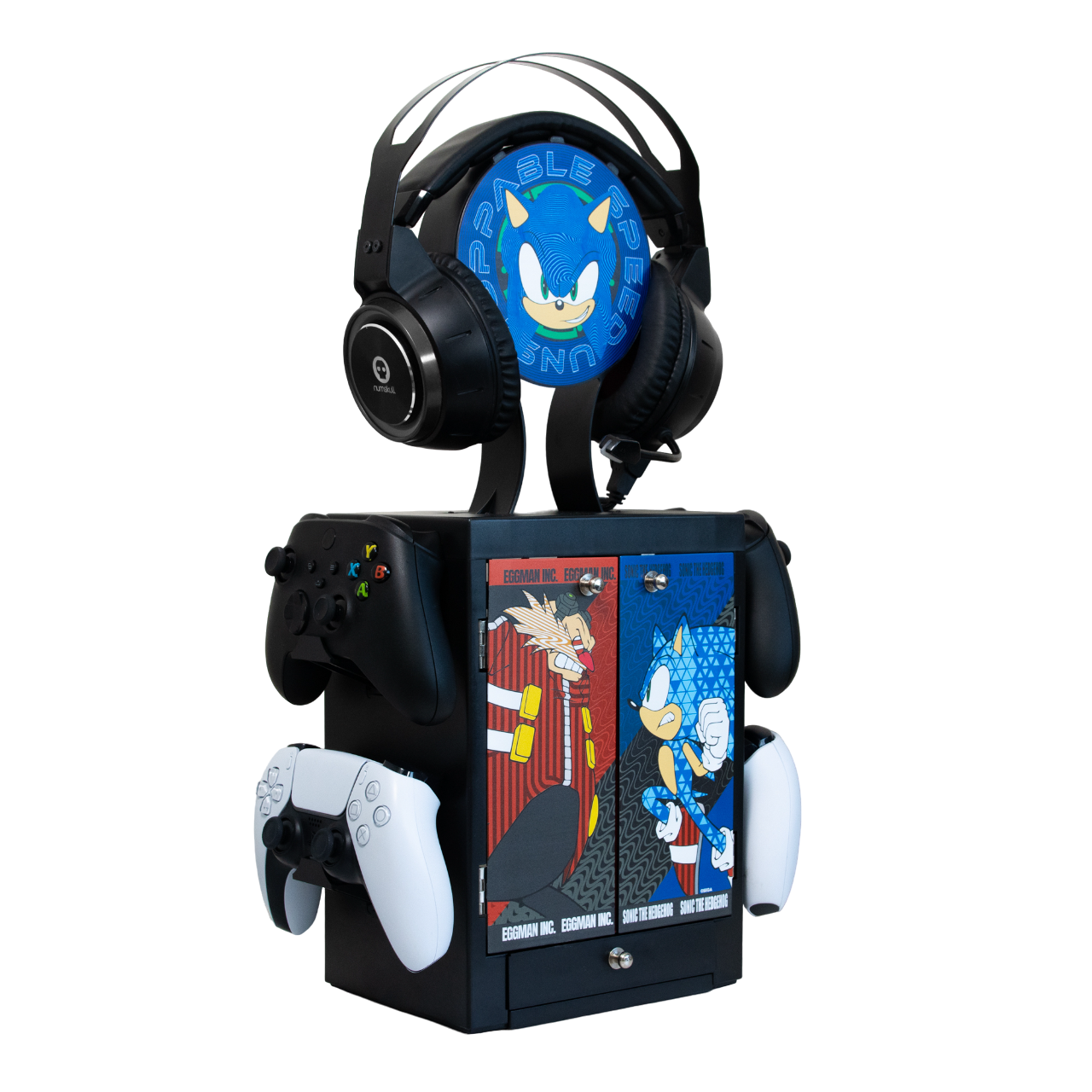 SEGA - Meuble de rangement officiel Sonic the Hedgehog pour gamer - flash vidéo