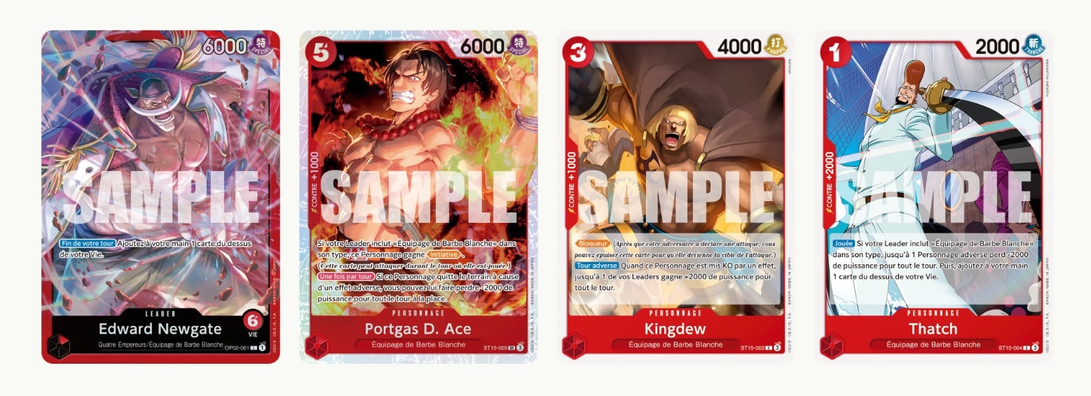 One Piece Card Game - Deck débutant (Edward Newgate / Uta / Don Quijote Doflamingo / Monkey D. Luffy / Smoker / Charlotte Katakuri - 1x deck aléatoire) - flash vidéo