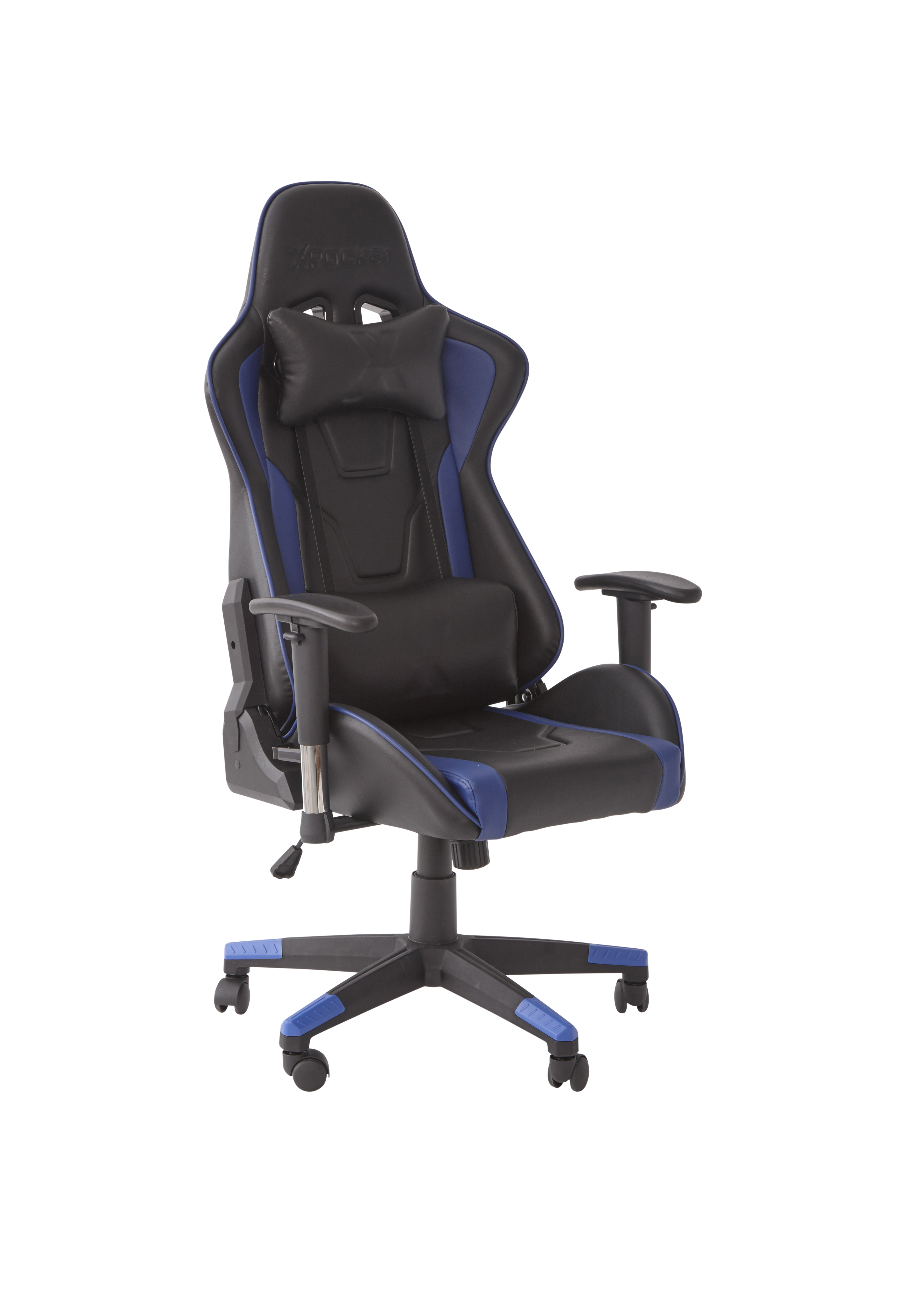 X Rocker - Bravo PC Office Blue and Black Gaming Chair - flash vidéo