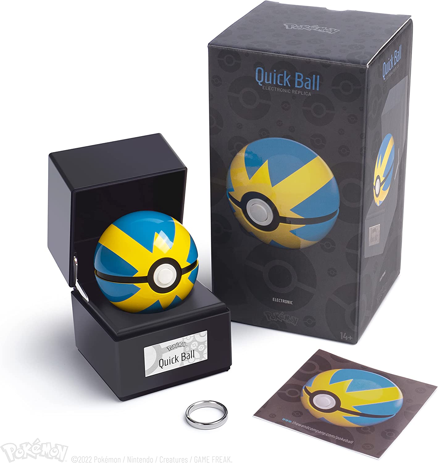 Pokémon - Réplique électronique de la Rapide Ball en métal moulé - flash vidéo