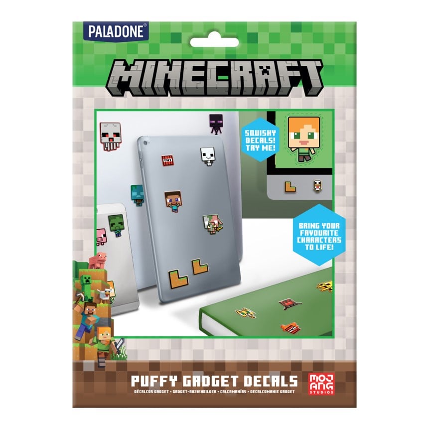 Mojang Studios - Minecraft - Set de Stickers Gadget Puffy - flash vidéo