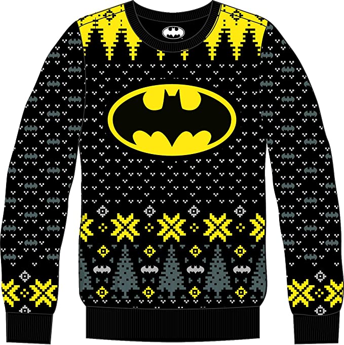 Batman - Logo Batman Pull de Noël S - flash vidéo