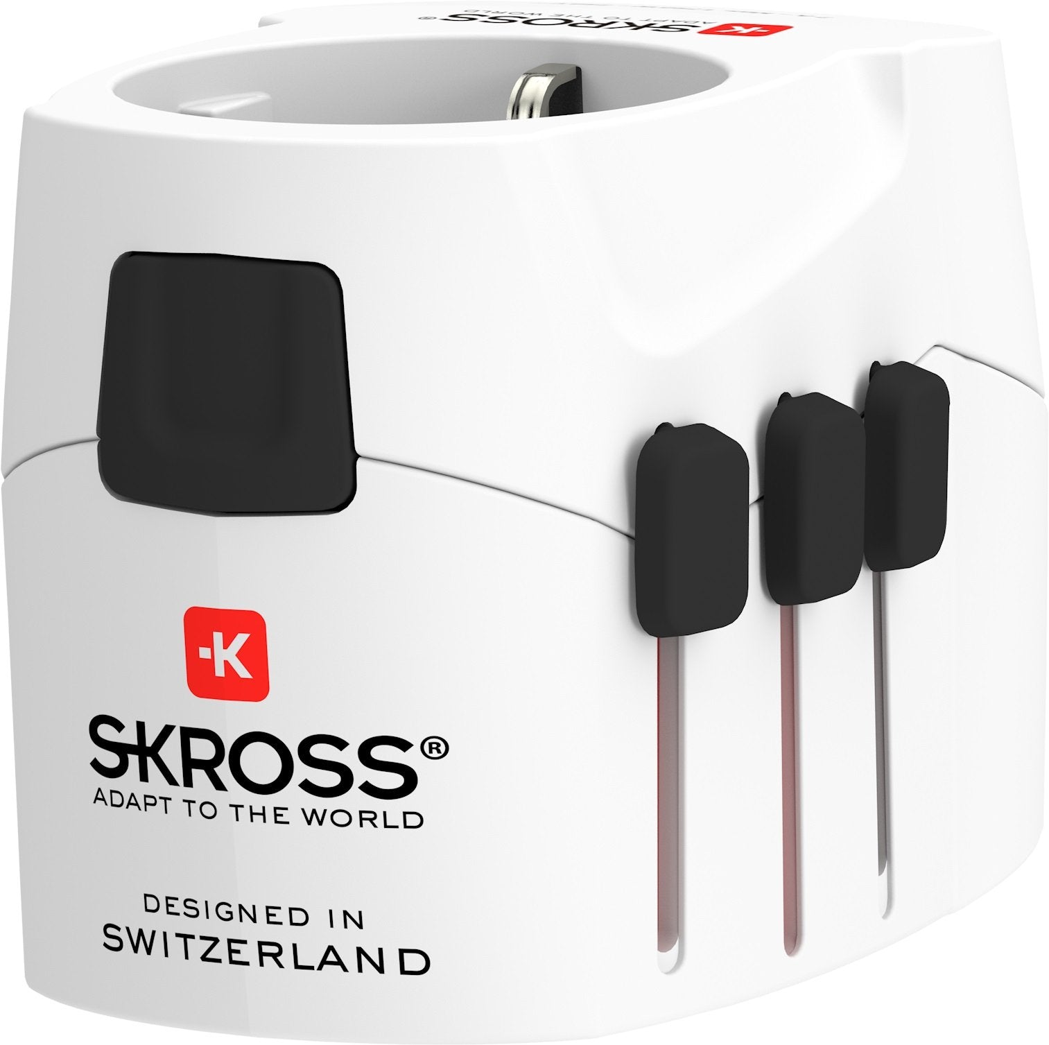 SKROSS - World Travel Adapter with Ground Plugs, ( no Swiss & Italy ) + 2 USB SLOT 2400 mAwhite - flash vidéo