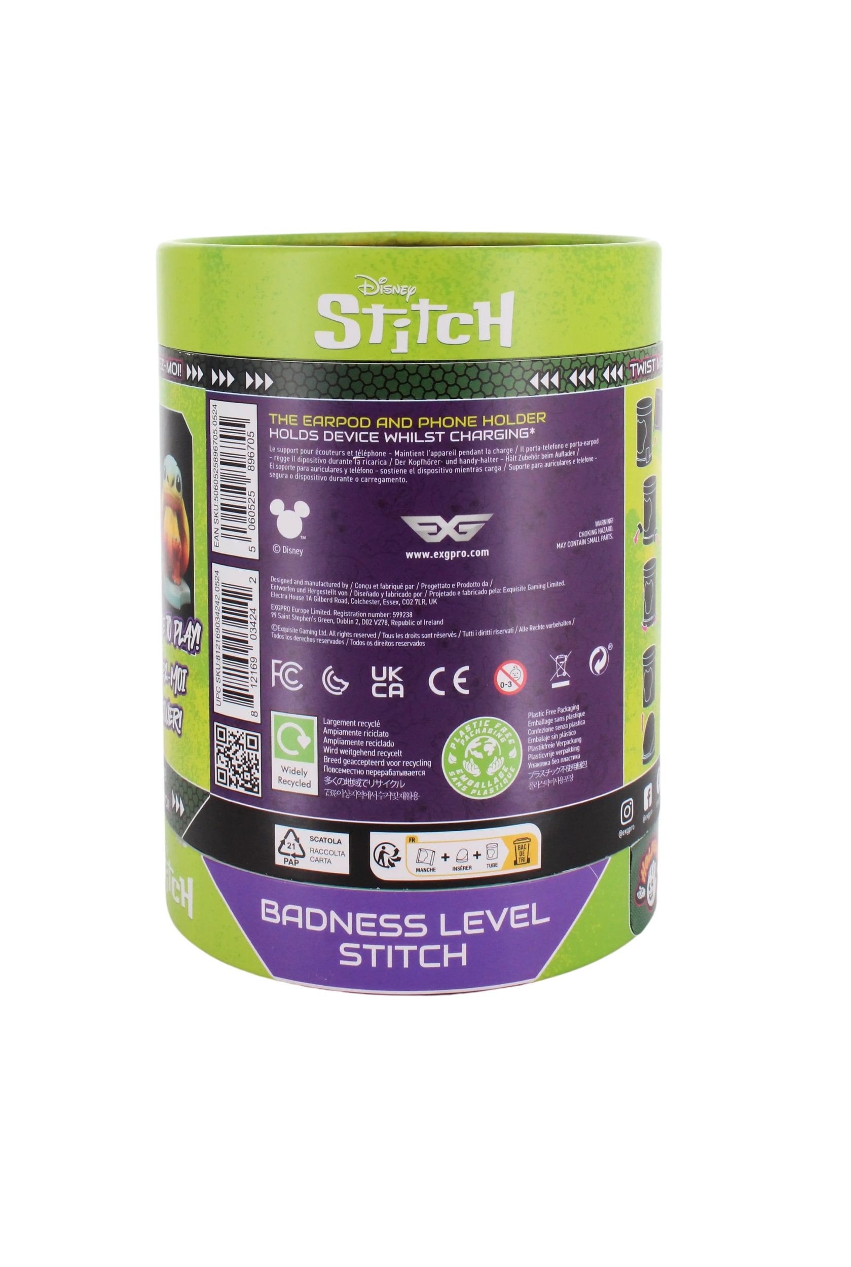 Cable Guys Holdems - Disney - Lilo et Stitch - Support pour écouteurs et téléphone Badness Level Stitch - flash vidéo