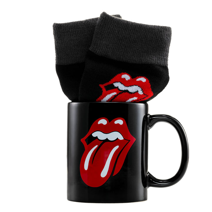The Rolling Stones - Coffret cadeau avec tasse 315ml et paire de chaussette EU 41-45 "Lips" - flash vidéo