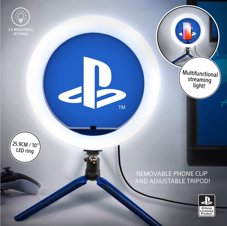 PlayStation - Lampe de streaming avec support pour téléphone - flash vidéo