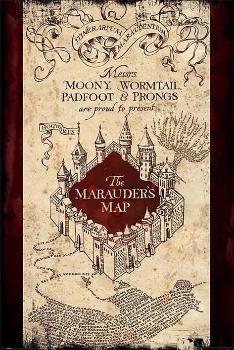 Harry Potter - La Carte du Maraudeur Maxi Poster - flash vidéo