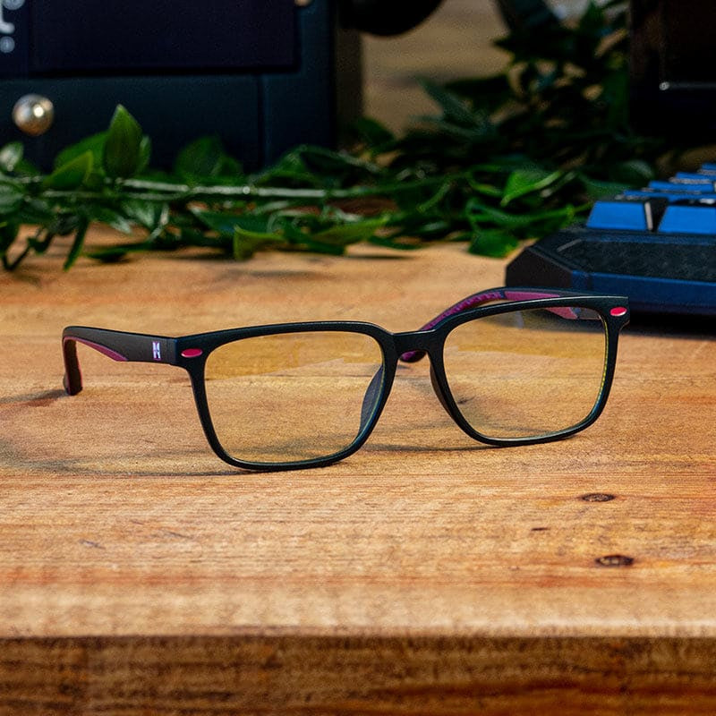 Numskull eSports - Lunettes gaming anti-lumière bleue pour enfants noires - flash vidéo