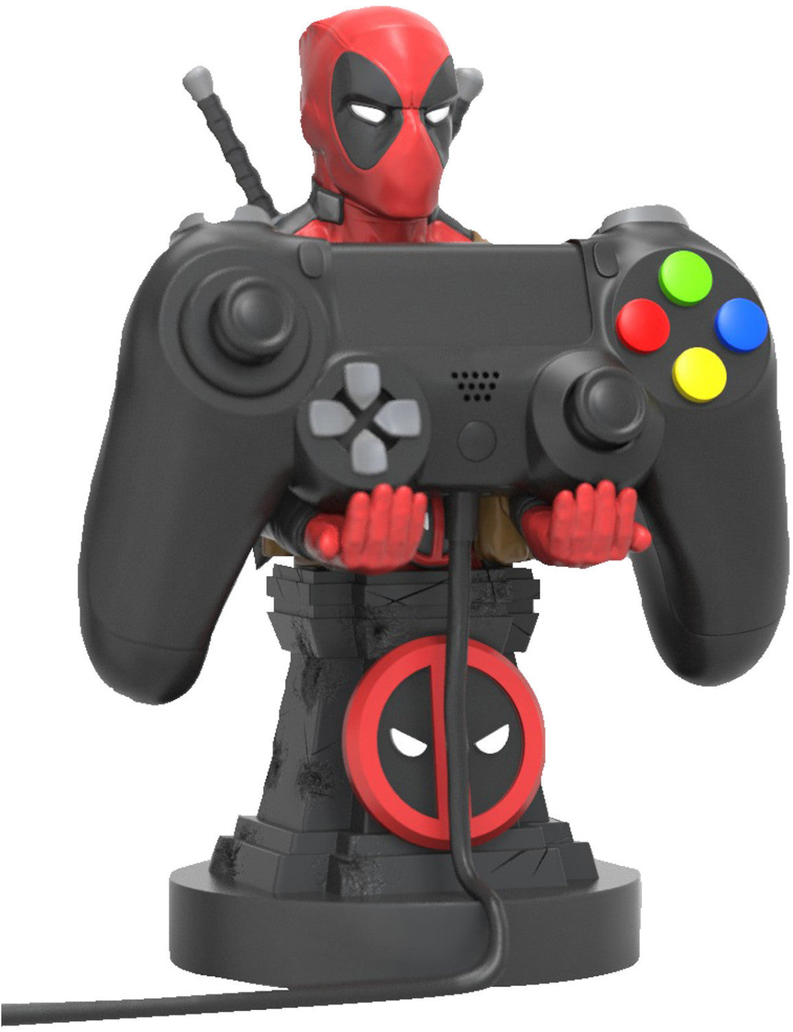 Cable Guys - Marvel - Deadpool Buste Support Chargeur pour Téléphone et Manette - flash vidéo