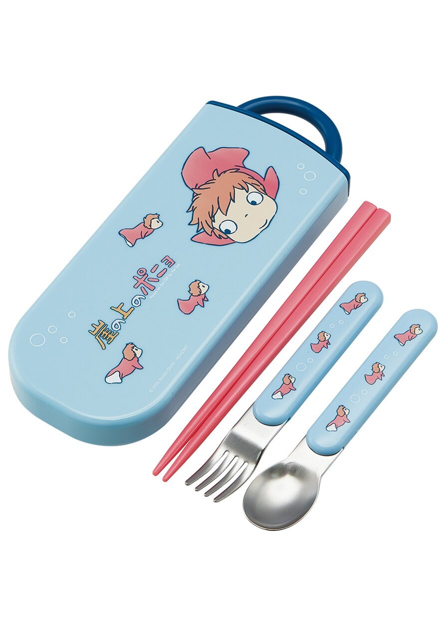 Ghibli - Ponyo sur la falaise - Set Baguettes Cuillère Fourchette Ponyo dans la mer - flash vidéo