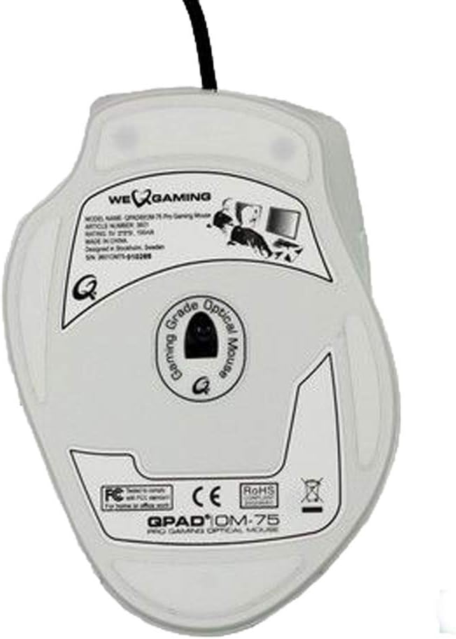 QPAD - OM-75 - Souris de jeu optique filaire blanche - flash vidéo