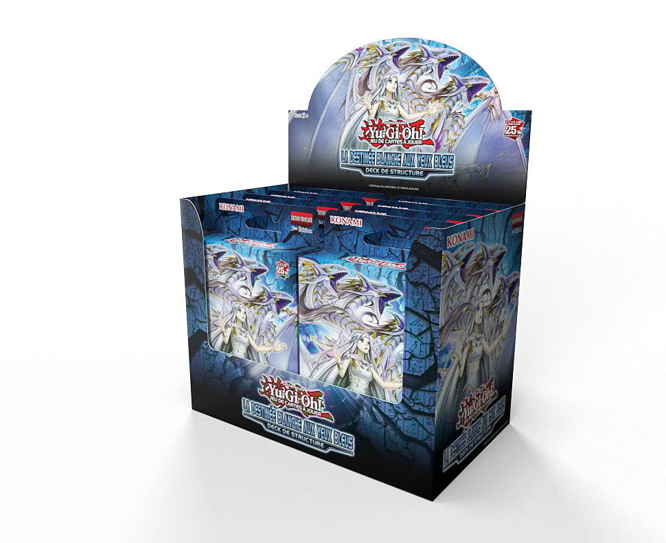 Yu-Gi-Oh! JCC - Display de Deck de Structure La Destinée Blanche aux Yeux Bleus (8 Decks) - flash vidéo
