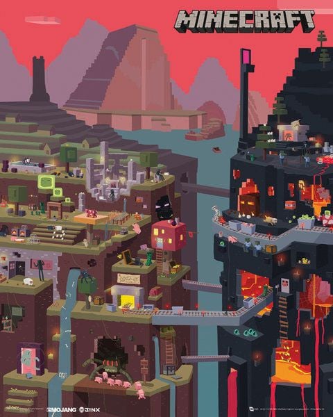 Minecraft - Mini Poster World - flash vidéo