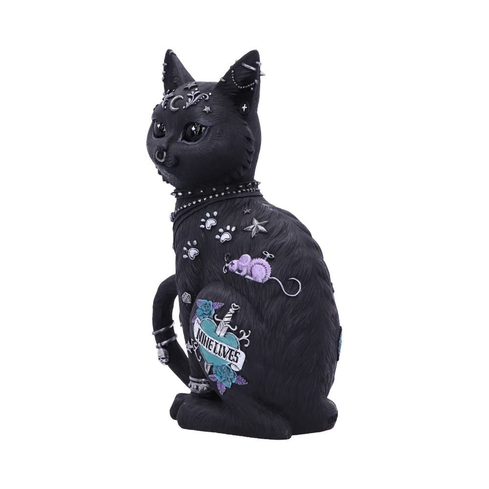 Figurine de Chat "Neuf Vies" 22 cm - flash vidéo