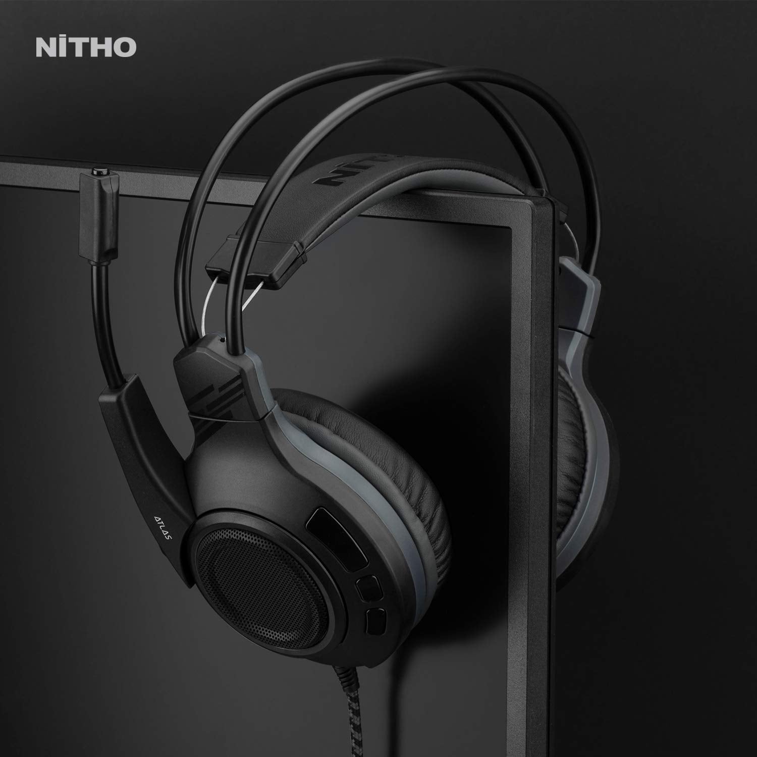 Nitho - Casque de jeu stéréo filaire Atlas 7.1 Noir pour PC, PS4/PS5, Xbox One, Xbox Series S|X, Nintendo Switch - flash vidéo