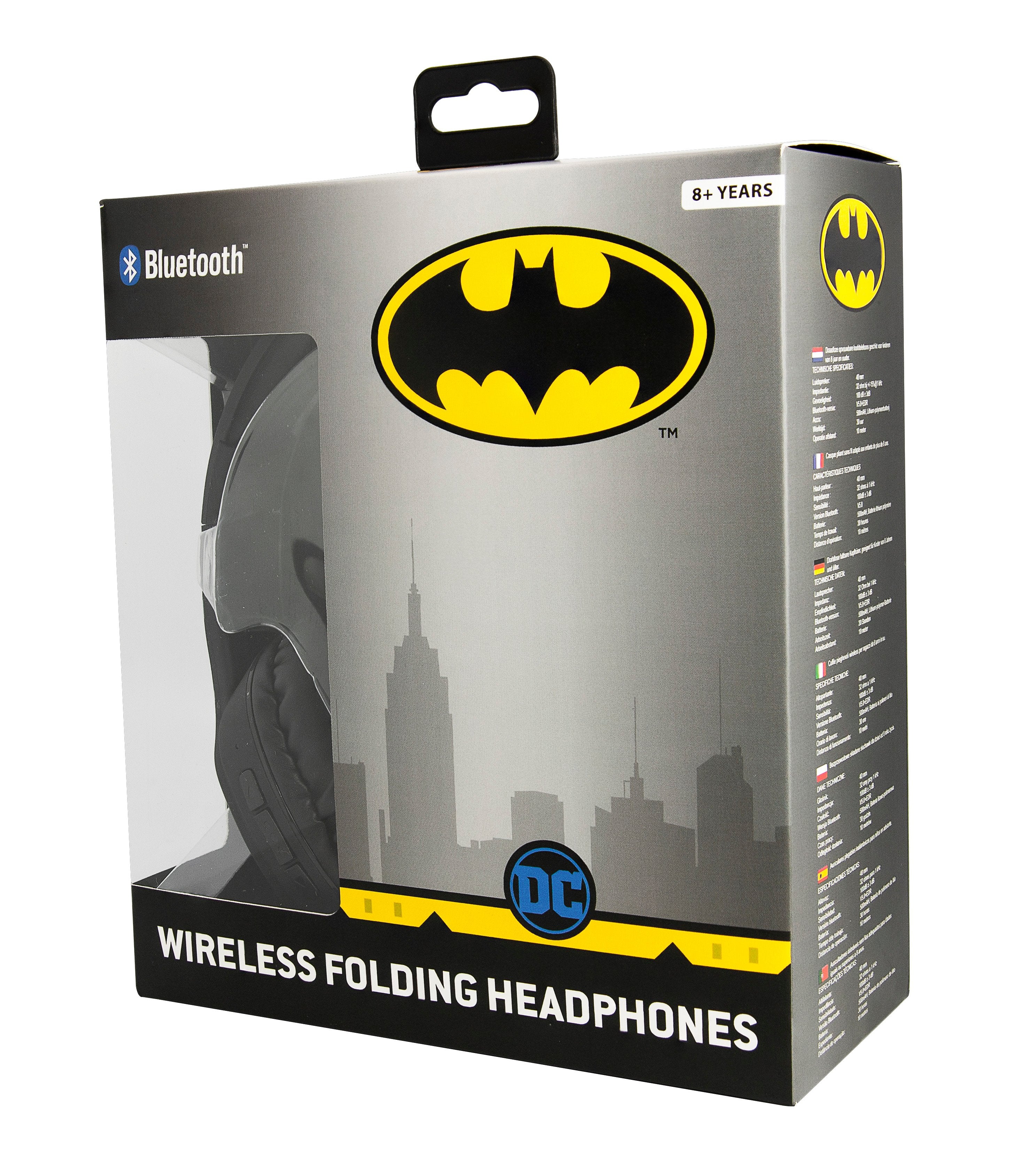 Batman - Casque sans fil pliable Chevalier Noir - flash vidéo