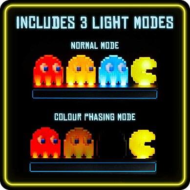 Pac-Man - Lampe Pac-Man et Fantômes V2 - flash vidéo