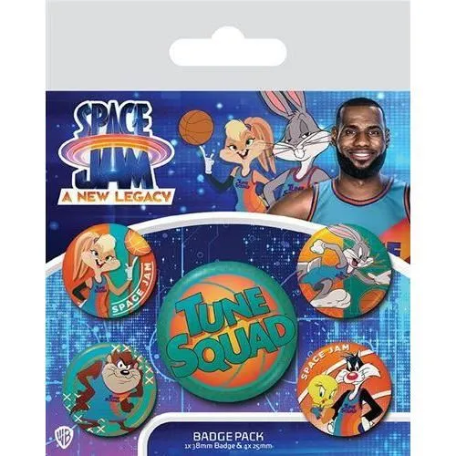Warner Bros - Space Jam : Nouvelle Ère - "Tune Squad" Pack de 5 Badges - flash vidéo
