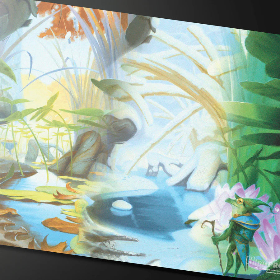 Ultra Pro - Magic: The Gathering - Bloomburrow - Tapis de jeu Terres de saison : Île (60 x 34 cm) - flash vidéo