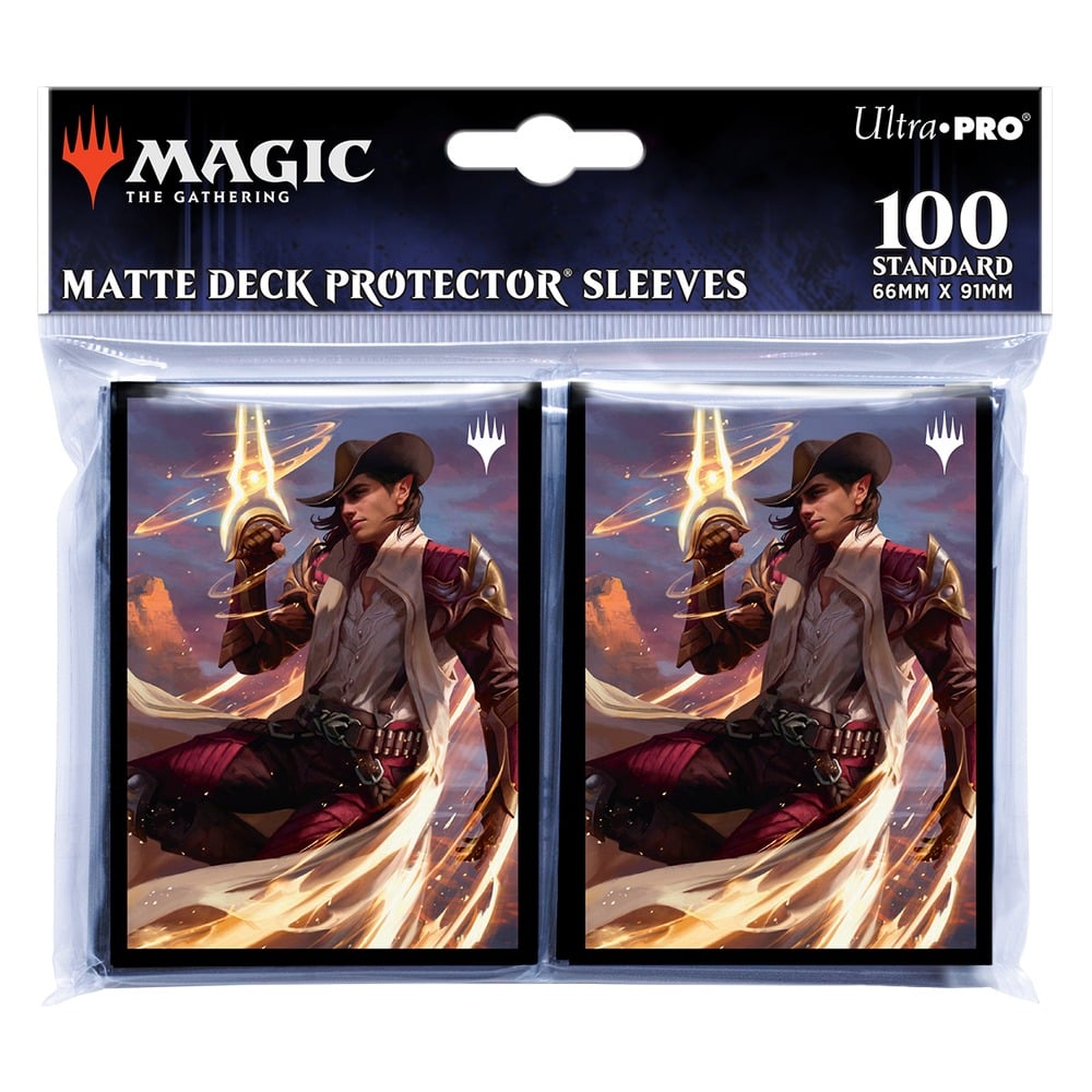 Ultra Pro - Magic: The Gathering - Outlaws of Thunder Junction - Sachet de 100 protèges cartes standard - Kellan, le Kid (63 x 89 mm) - flash vidéo
