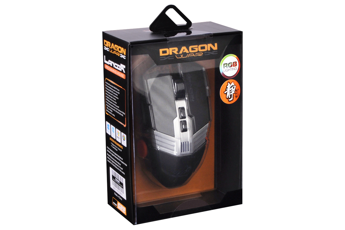 Dragonwar G22 7000DPI Souris de jeu RGB ergonomique et personnalisable à 7 boutons - Noir - flash vidéo