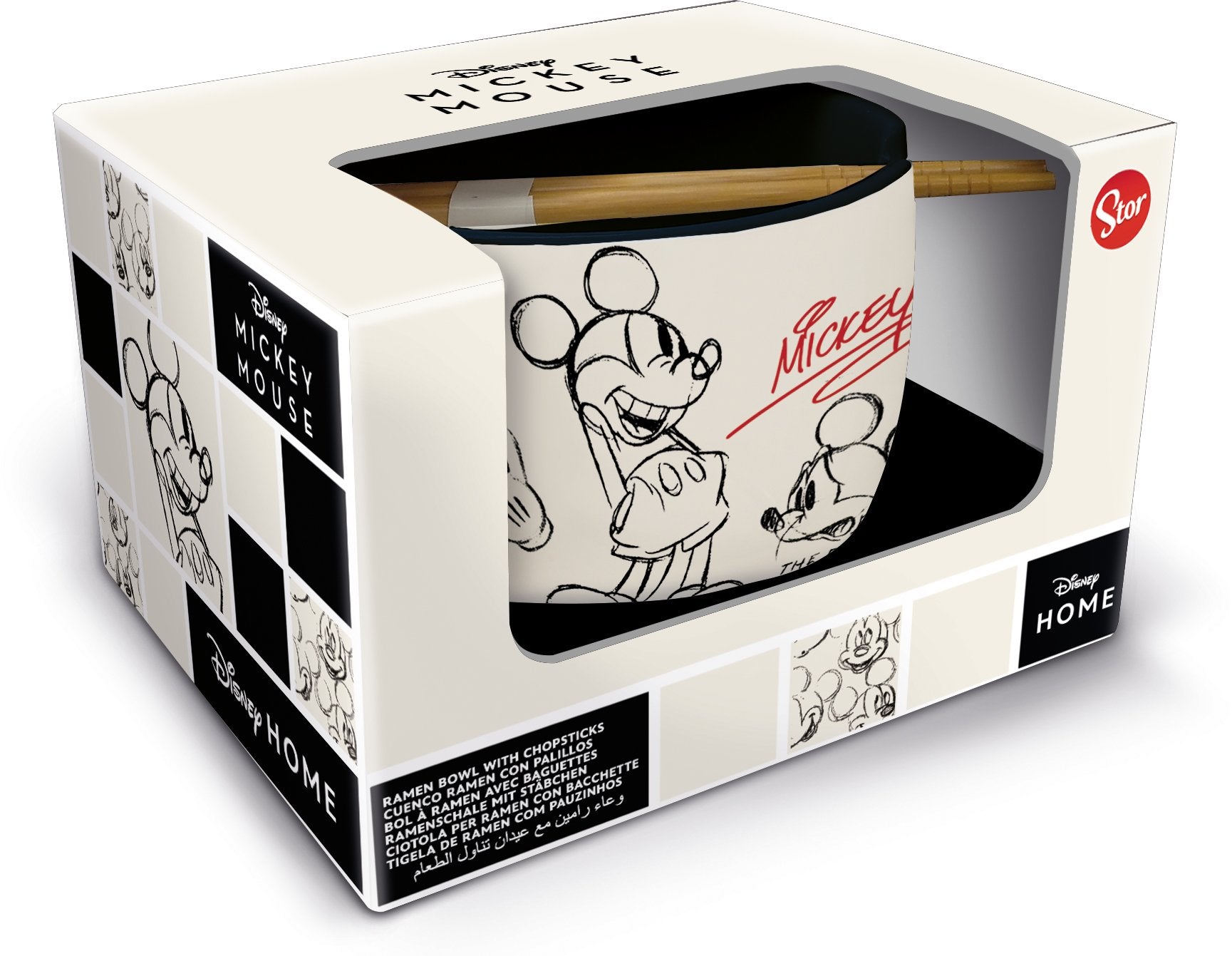 Disney - Bol à ramen avec baguettes Mickey Mouse Vintage - flash vidéo