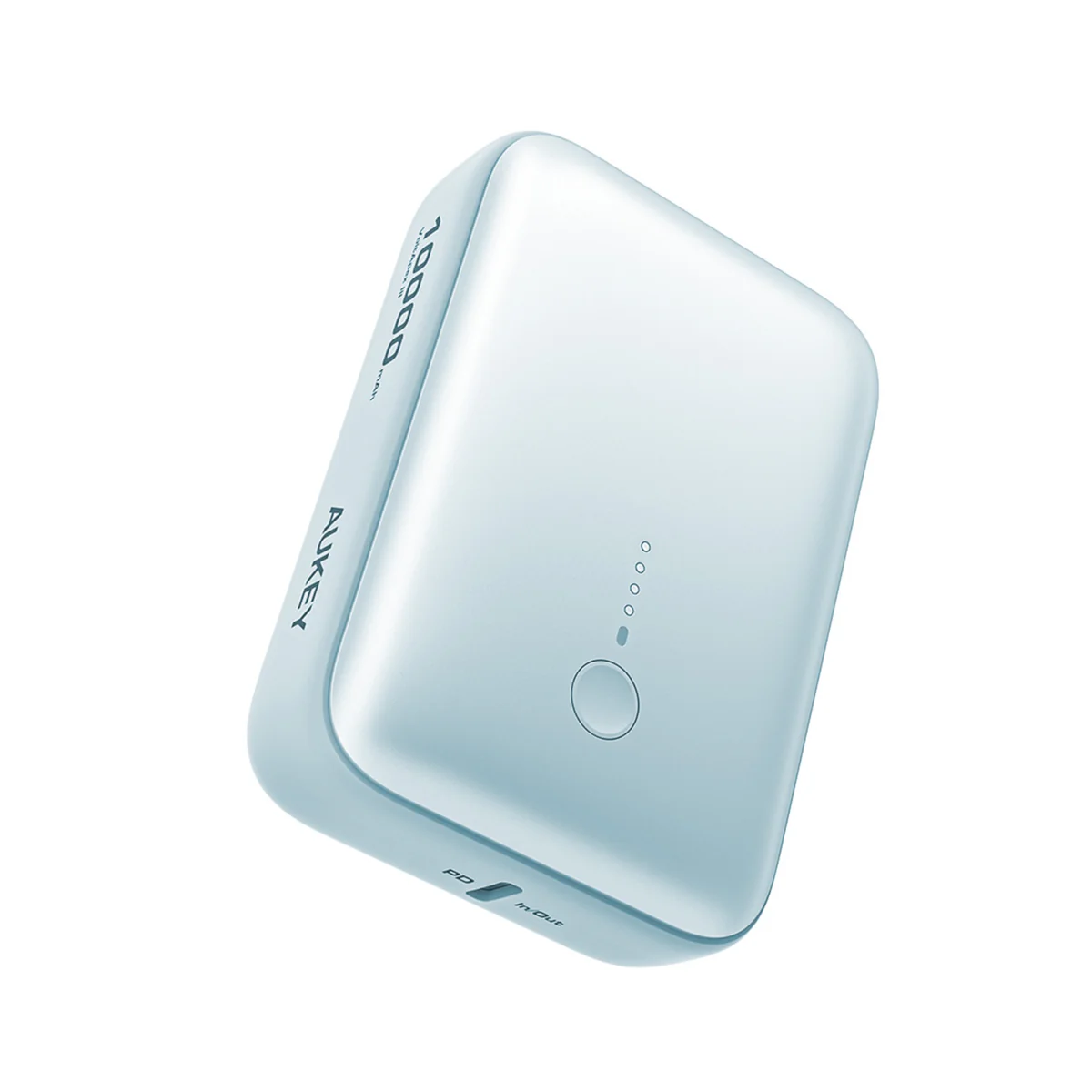 Aukey - Spark Mini 10000mAh 20W Powerbank Bleu USB-C/USB-A - flash vidéo