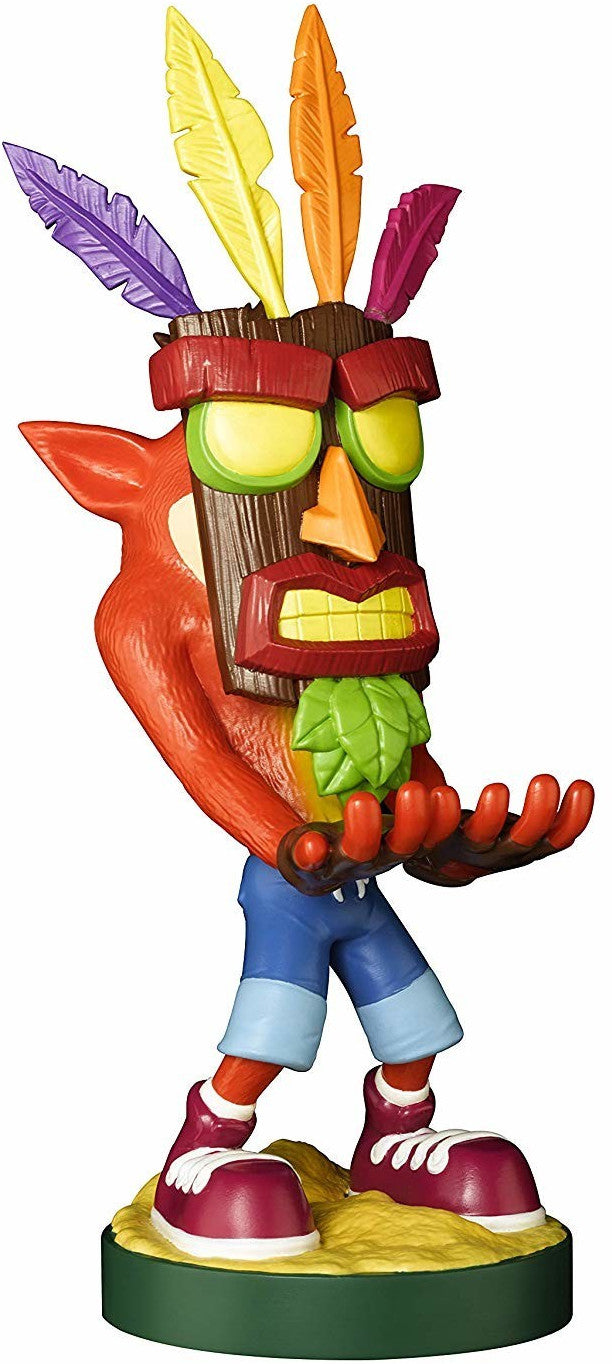 Cable Guys - Crash Bandicoot - Crash Aku Support Chargeur pour Téléphone et Manette - flash vidéo