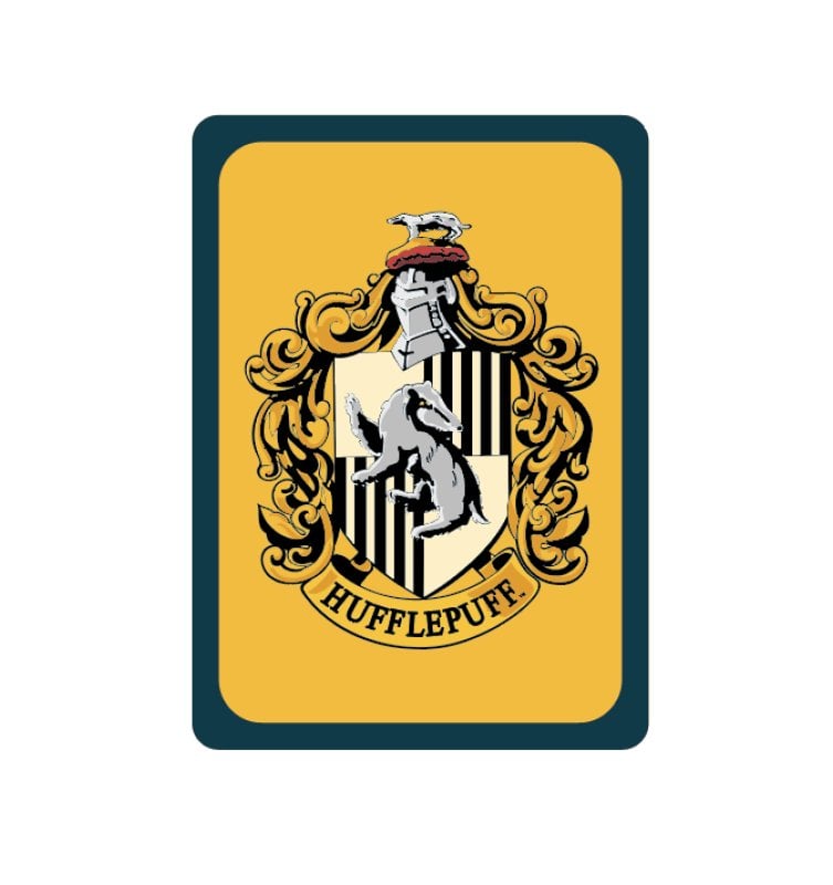 Harry Potter - Aimant métallique Blason de Poufsouffle - flash vidéo