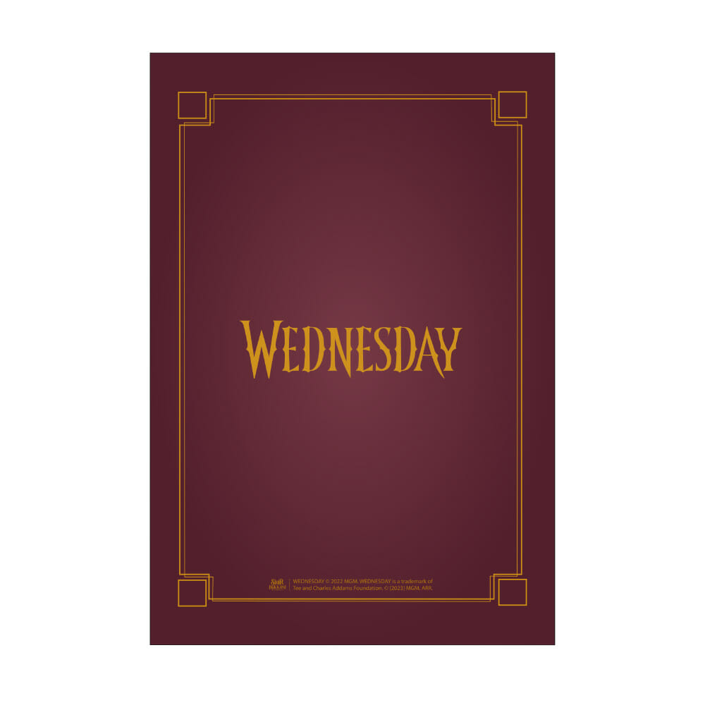 Netflix - Mercredi - Cahier A5 - Académie Nevermore - flash vidéo