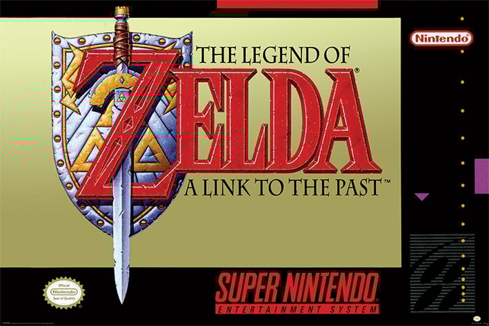 Super Nintendo The Legend of Zelda A link to the Past - Maxi Poster - flash vidéo