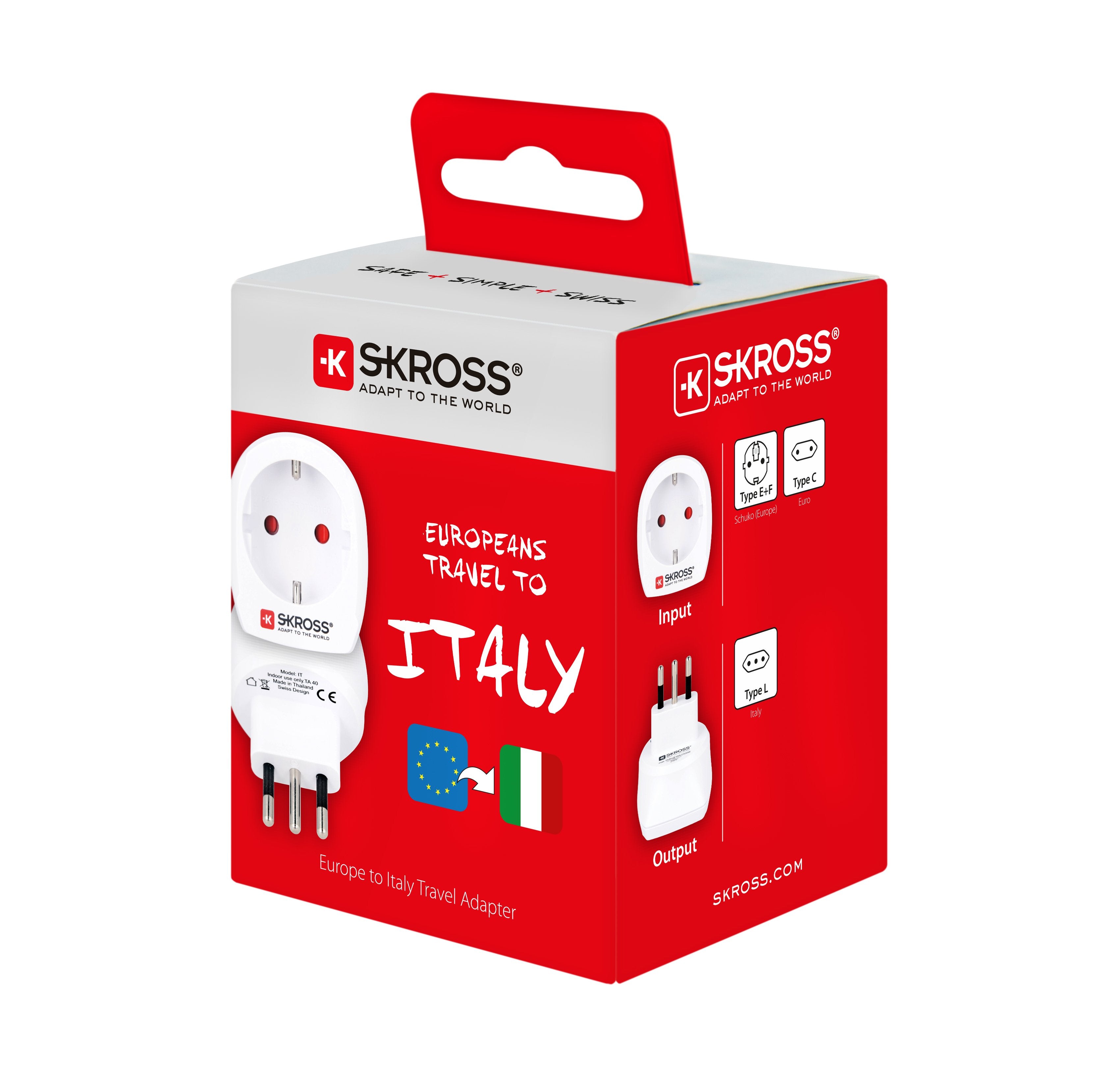 SKROSS - Adapter Europe to Italy - flash vidéo